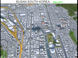 Busan city South Korea 80km 3D Модель