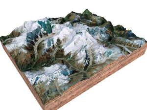 Manaslu Mountain Nepal terrain 3D मॉडल
