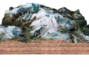 Manaslu Mountain Nepal terrain 3D Model