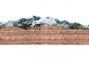 Manaslu Mountain Nepal terrain 3D Model