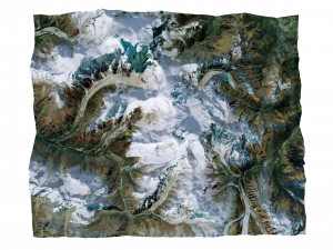 Manaslu Mountain Nepal terrain 3D Model
