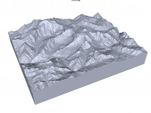 Manaslu Mountain Nepal terrain 3D Model