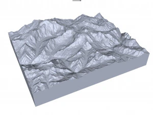 Manaslu Mountain Nepal terrain 3D Model