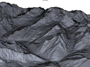 Manaslu Mountain Nepal terrain 3D Model