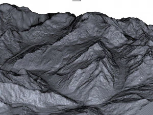 Manaslu Mountain Nepal terrain 3D Model
