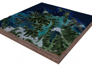 Marlborough Sounds New Zealand Terrain 3D Model