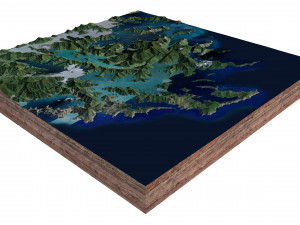 Marlborough Sounds New Zealand Terrain 3D Model