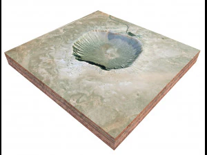 Meteor Crater Natural Landmark Arizona USA Terrain 3D Model