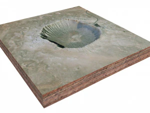 Meteor Crater Natural Landmark Arizona USA Terrain 3D Model