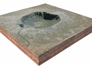 Meteor Crater Natural Landmark Arizona USA Terrain 3D मॉडल