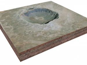Meteor Crater Natural Landmark Arizona USA Terrain 3D Model