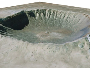 Meteor Crater Natural Landmark Arizona USA Terrain 3D Model