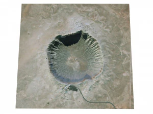 Meteor Crater Natural Landmark Arizona USA Terrain 3D Model