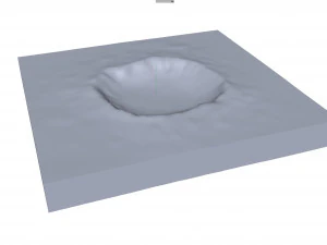 Meteor Crater Natural Landmark Arizona USA Terrain 3D Model