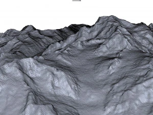 Mont Blanc Mountain Italy Terrain 3D Model
