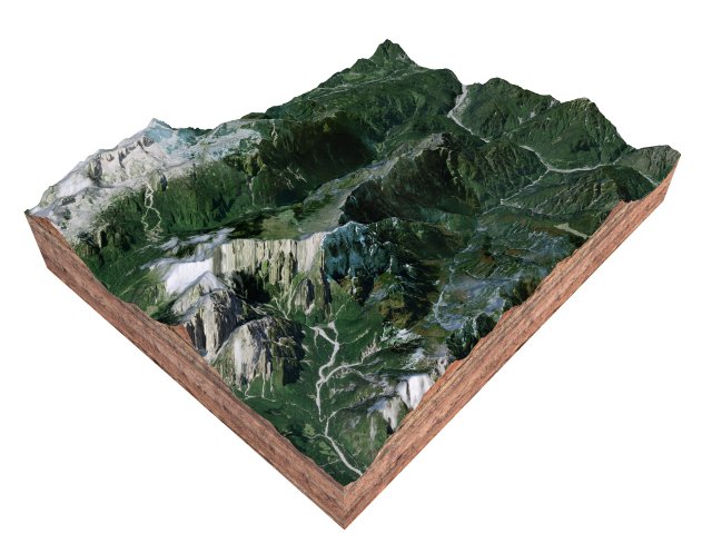 Monte Zabus Italy Terrain  3D Model .c4d .max .obj .3ds .fbx .lwo .lw .lws