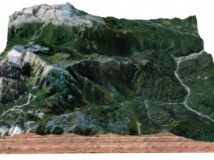 Monte Zabus Italy Terrain 3D Model
