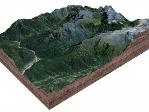 Monte Zabus Italy Terrain Modelo 3D