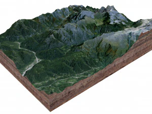 Monte Zabus Italy Terrain 3D Model