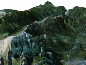 Monte Zabus Italy Terrain 3D Model