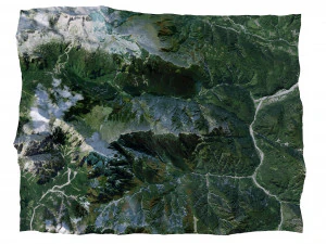 Monte Zabus Italy Terrain 3D Model