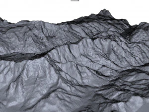 Monte Zabus Italy Terrain 3D Model