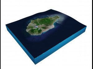 Montserrat Island Terrain Modèle 3D
