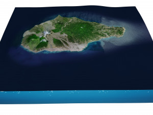 Montserrat Island Terrain Modèle 3D