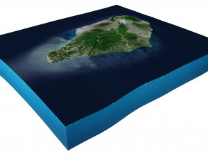 Montserrat Island Terrain Modèle 3D