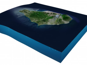 Montserrat Island Terrain Modèle 3D