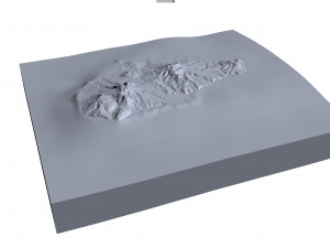 Montserrat Island Terrain Modèle 3D