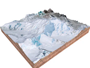 Monte Blackburn Mountain Paquist&atilde;o Terreno Modelo 3D