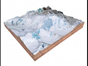Mount Blackburn Mountain Pakistan Terrain Modello 3D