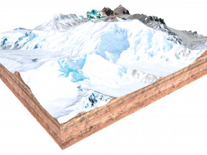 Mount Blackburn Mountain Pakistan Terrain Modello 3D