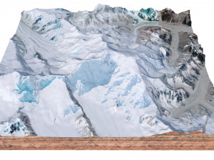 Mount Blackburn Mountain Pakistan Terrain Modello 3D