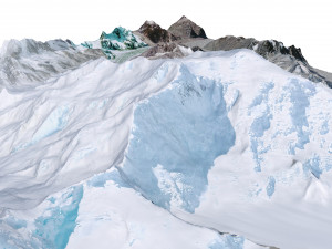 Mount Blackburn Mountain Pakistan Terrain Modello 3D