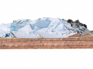 Mount Blackburn Mountain Pakistan Terrain Modello 3D