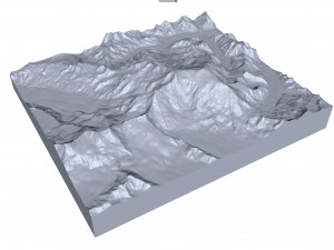 Mount Blackburn Mountain Pakistan Terrain Modello 3D