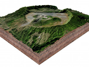 Mount Bromo Volcano Indonesia Terrain 3D 모델