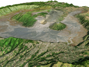 Mount Bromo Volcano Indonesia Terrain 3D 모델