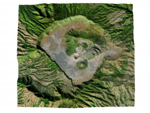 Mount Bromo Volcano Indonesia Terrain 3D Model