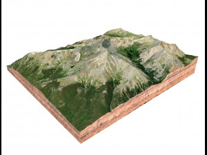 Mount Elbert Mountain Colorado USA Terrain Modèle 3D