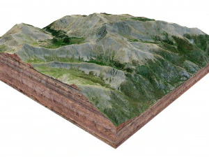 Mount Elbert Mountain Colorado USA Terrain 3D Model
