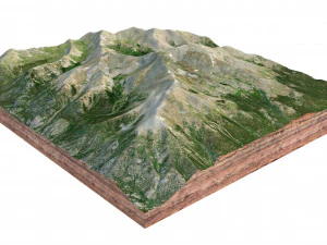 Mount Elbert Mountain Colorado USA Terrain 3D Model