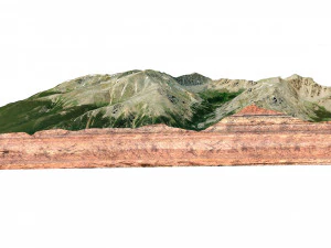 Mount Elbert Mountain Colorado USA Terrain 3D Model