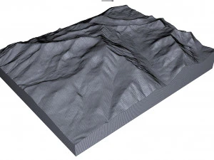 Mount Elbert Mountain Colorado USA Terrain 3D Model