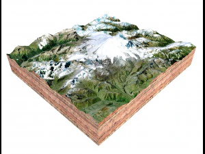 Mount Elbrus Russia Terrain 3D Model