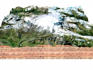 Mount Elbrus Russia Terrain 3D Model