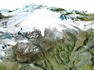 Mount Elbrus Russia Terrain 3D Model