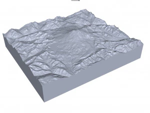 Mount Elbrus Russia Terrain 3D Model